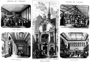 De kantoren van de Figaro, 26 rue Drouot, Parijs, 1874