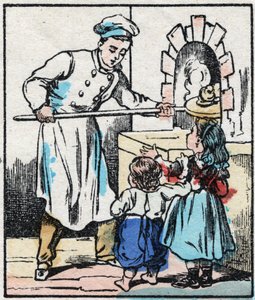 De banketbakker. Gravure in 