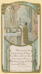 De priester is het levende beeld van Jezus in deze wereld, net zoals Jezus het levende beeld is van Zijn hemelse Vader door French School