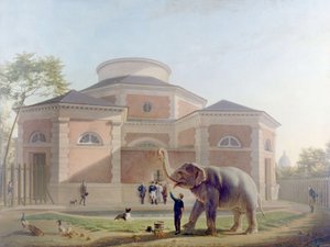 De rotonde in Jardin des Plantes, Parijs, c. 1810 door French School