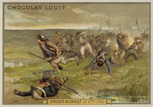De nederlaag van Cholet, Oorlog in de Vendée, Franse Revolutie, 17 oktober 1793 door French School