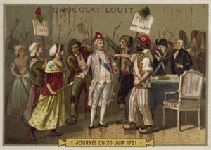 De sansculotten bestormen het Tuilerieënpaleis, Franse Revolutie, 20 juni 1792 door French School