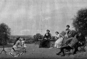 Het schot. Gravure naar het schilderij van Jules Frederic Ballavoine (1844-na 1914). Gravure in 