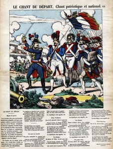 Het lied van het vertrek, patriottisch en nationaal lied door French School