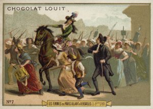 De vrouwen van Parijs marcheren naar Versailles, Franse Revolutie, 5 oktober 1789