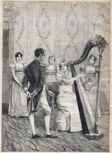 Theatre de la Porte Saint Martin waar een toneelstuk getiteld "Napoleon" wordt gespeeld, in "Le Petit Parisien" op 17/12/1893 (gravure)