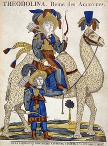 Theodolina, Koningin van de Amazones. Beeld van Epinal door French School