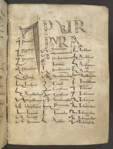 Tironisch handschrift, MS 37518 f.27r, Parijs, Saint-Germain-des-Prés door French School