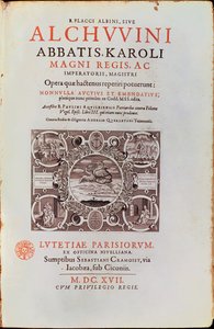 Titelpagina van Abbatis Karoli Magni Regis door Alcuin, gepubliceerd in 1617