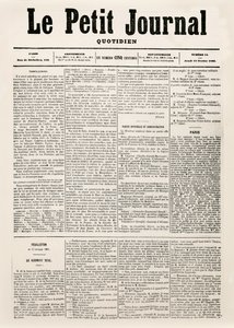 Titelpagina van dagblad Le Petit Journal, 12 februari 1863
