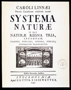 Titelpagina "Systema naturae" door Linné