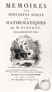 Titelpagina van "Mémoires sur différens sujets de mathématiques", 1748 door French School