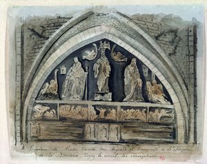 Graf van Nicolas Flamel op het Cimetiere des Innocents door French School