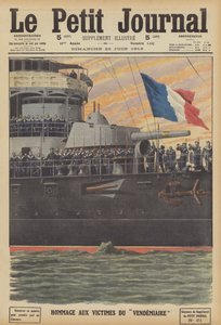 Hulde aan de slachtoffers van de ondergang van de Franse onderzeeër Vendemiaire door French School