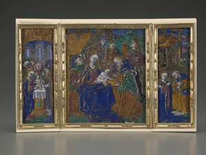Drieluik: Besnijdenis, Openbaring, Geboorte, ca. 1490