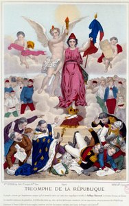 Triomf van de republiek, gravure van 1875 door French School