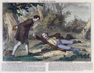 Troppmann vergiftigt Jean Kinck in het bos van Wattwiller, 1869 door French School