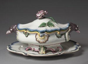Terrine, vervaardigd door Straatsburg Fabriek, ca. 1750