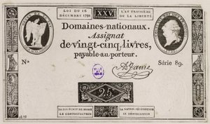 Vijfentwintig livres bankbiljet, serie 89