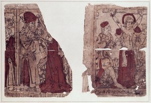Twee scènes van het martelaarschap van St. Regina (d.c.286) door French School