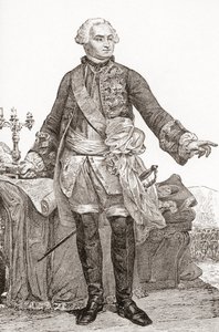 Ulrich Frédéric Woldemar, Graaf van Lowendal, 1700-1755. In Duitsland geboren Franse soldaat en staatsman. Uit Les Heures Libres, gepubliceerd 1908 door French School