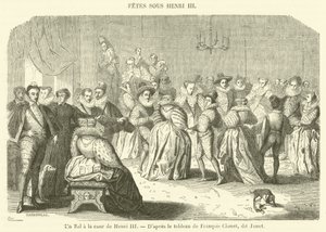 Un Bal aan het hof van Henri III (gravure)
