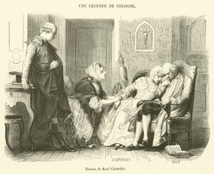 Een legende van Keulen (gravure) door French School