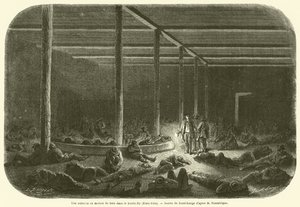 Een herberg of houten huis in Kentucky (Verenigde Staten)