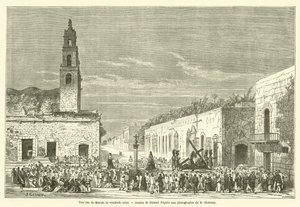 Een Straat In Merida Op Goede Vrijdag door French School