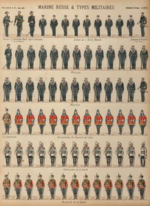 Uniformen van het Russische leger en de marine door French School