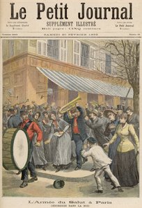 Opstand tegen een Processie van het Leger des Heils in Parijs, uit Le Petit Journal, 20 februari 1892 door French School