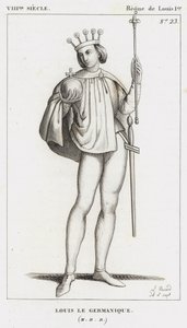 VIII Eeuw, Regering van Lodewijk I, Lodewijk de Duitser
