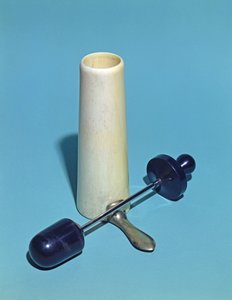 Vaginale speculum gebruikt door Antoine Jobert de Lamballe (1799-1867) (metaal & ivoor) door French School