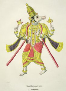 Varaha, gegraveerd door de Marlet door French School