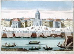 Zicht en perspectief van het Collège des Quatre Nations de Paris, optisch zicht