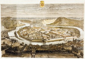 Uitzicht op Besançon, Frankrijk