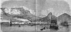 Zicht op Kaapstad, Zuid-Afrika door French School