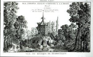 Zicht op de kiosk bij Rambouillet, uit Jardins Anglo-Chinois à la mode door George Louis le Rouge, gepubliceerd 1775-78 door French School