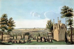 Uitzicht op de begraafplaats Pere Lachaise in Parijs