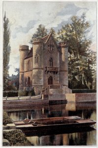 Uitzicht op het kasteel van de Lady Blanche in Orry la Ville in de Oise door French School