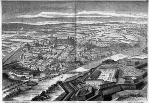 Uitzicht op de stad en citadel van Alexandrië in Italië