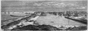 Uitzicht op de stad Saint Nazaire (Saint-Nazaire) (Loire Atlantique, 44)