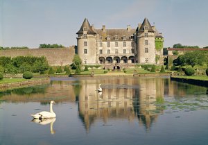 Uitzicht op de westgevel van het kasteel door French School