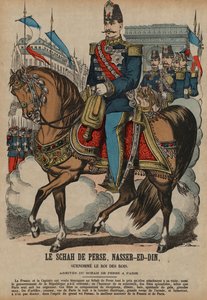 Bezoek van Naser al-Din, sjah van Perzië, aan Parijs door French School