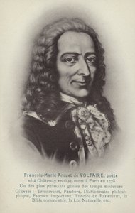 Voltaire (1694-1778), Frans schrijver, filosoof en toneelschrijver (litho)