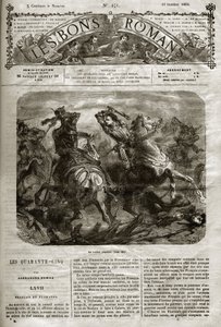 Godsdienstoorlogen - De Vijf-en-veertig - Frans en Vlaams - De bijzondere slag van Henri de Joyeuse (1563-1608) - De goede romans 1864 - Alexandre Dumas Père door French School