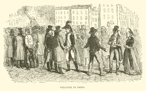 Welkom in Parijs (gravure) door French School