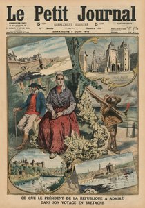 Wat de president van de republiek heeft bewonderd tijdens zijn reis door Bretagne, voorpagina illustratie uit 