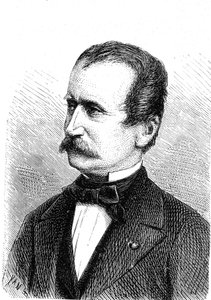 Wilhelm ENGERTH (1814-1884), Oostenrijkse ingenieur, ontwerper van de eerste berglocomotief. Gravure 1867