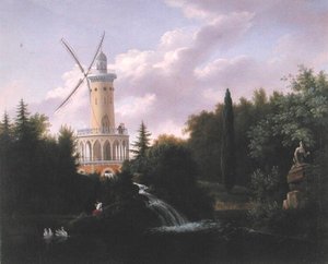 Molen bij de Folie-Beaujon in Parijs, ca. 1830 door French School